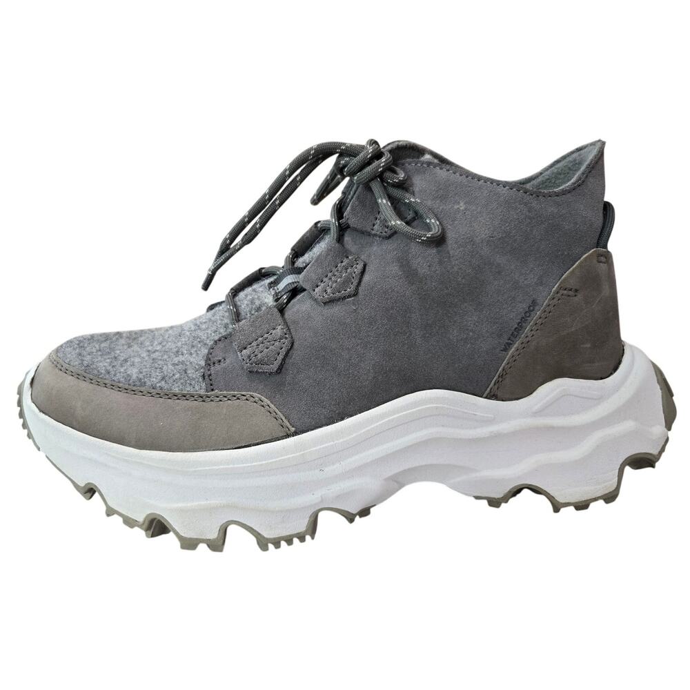 Sorel Women's Size 9 Gray Kinetic Breakthru Caribou Sneaker Boot Lugg Sole #898 - Picture 2 of 9
